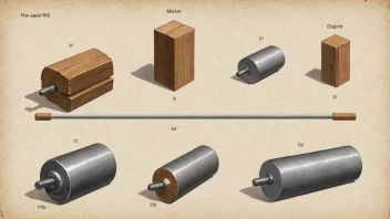 Et bilde som viser forskjellige materialer med ulike vektdistribusjoner.