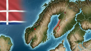 Et kart over Norge delt inn i ulike regioner med idrettsutstyr og idrettsutøvere i bakgrunnen