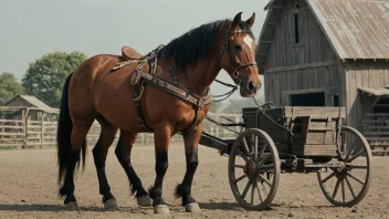 En trekkhest er en stor og kraftig hest som brukes til tungt arbeid som pløying og transport.