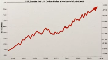 En graf som viser en nedgang i verdien av den amerikanske dollaren.