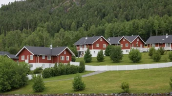 Et stille residensområde med hus og trær