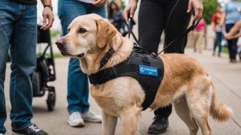 En hjelpehund som hjelper en person med funksjonsnedsettelse