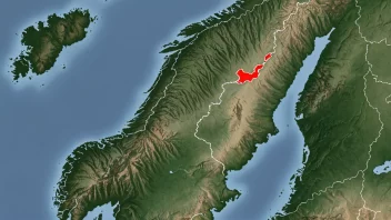 Et kart over Norge med sørlige regionen fremhevet