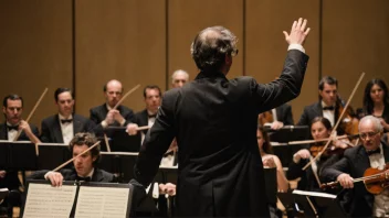 En kondusør som leder et orkester