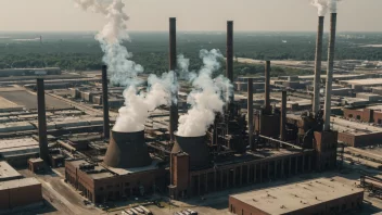 En sukkerfabrikk med et stort, industrielt bygg og skorsteiner.