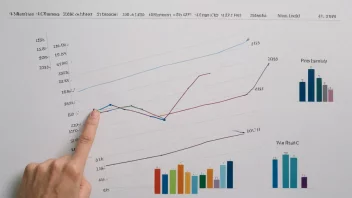 En graf som viser et representanttall med en gruppe mennesker i bakgrunnen.