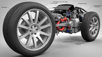 Et bilde av et bilens hjulsystem, som viser kompleksiteten og intrikatheten.