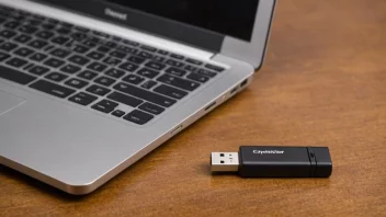 En liten USB-minnepinne med en kapasitet på 128GB.