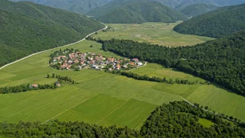 En kommune med flere bruksområder, som for eksempel jordbruk, skogbruk og turisme.