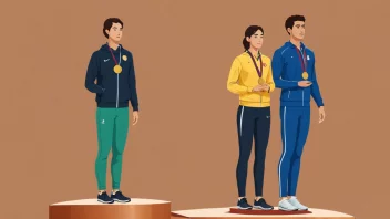 En person som står på et podium med en bronsemedalje, noe som indikerer at de er tredjebest.