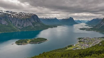 Et pittoreskt landskap av Hadsels kommune i Norge.