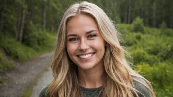 En pen norsk kvinne med et strålende smil.