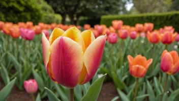 En vakker tulip i full blomst.