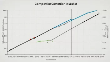 En graf som illustrerer konkurranse i et marked.
