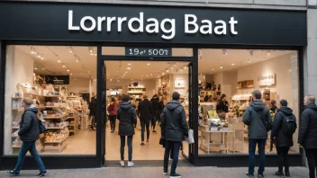 En butikk som tilbyr lørdagsrabatt