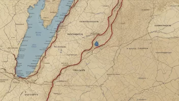 Et kart med en baklinje, brukt til å illustrere begrepet baklinje på norsk.