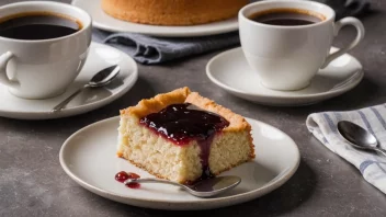 En kake med syltetøyfylling, perfekt for en snack eller dessert