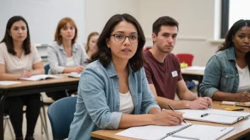 En gruppe voksne som deltar i en kortvarig opplæring eller workshop, ofte holdt i et klasserom eller lignende innstilling.