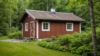 Et koselig norsk utbo i en landlig setting.