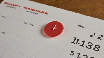 En kalender med en rød sirkel rundt en måned, med et ur i bakgrunnen, som illustrerer en månedlang periode.