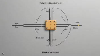 En elektrisk krets med et fremhevet avsnitt.