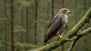 En stor og sjelden fugl i en norsk skog.