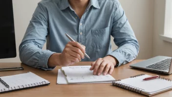 En person som sitter ved et skrivebord med en kalender og en gjøremålsliste, ser produktiv og organisert ut.