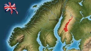 Et kart over Norge med fremhevede regioner som representerer fjernsynsdistrikter.