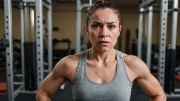 En person som trener på gym