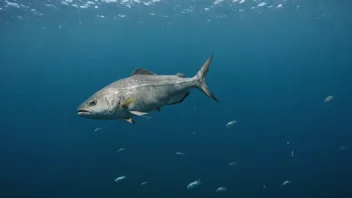 Et bilde av en stor fisk som svømmer i havet.