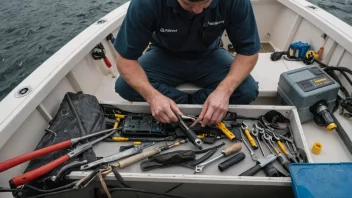 En person som utfører båttrim, for å sikre at båten er sjødyktig.