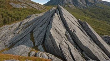 En doleritt formasjon i et norsk landskap.