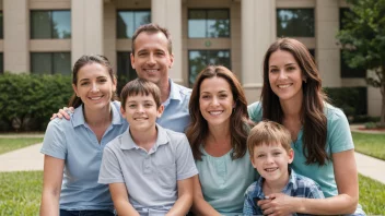 En lykkelig familie med adopterte barn, som symboliserer støtten og kjærligheten som adopsjon bringer.