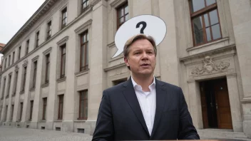 En politiker stiller et spørsmål i Stortinget.