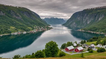 Et idyllisk bilde av Tollsvik, en liten landsby i Norge.