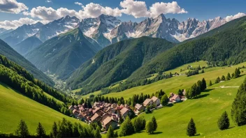 Alpene fjellkjeden i Sentral-Europa.