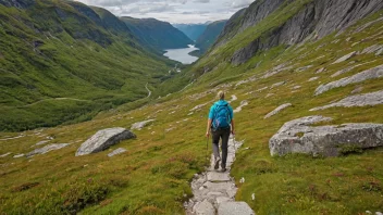 En tur på en løype i Norge.