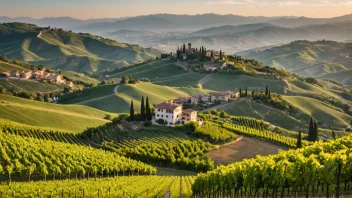 Et vakkert landskap i Piemonte, Italia