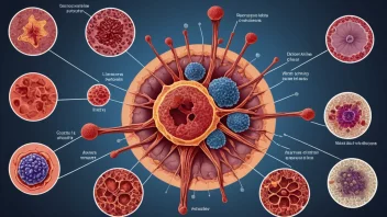 En illustrasjon av inflammasjonsprosessen, som viser de komplekse samspillene mellom immun celler, cytokiner og vevsskade.