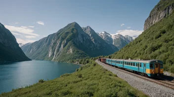 En person på en togreise gjennom et vakkert norsk landskap.