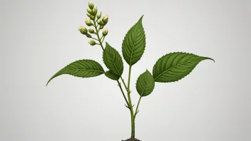 Et bilde av en plante med en sidestengel, som viser sidestengelen og dens forbindelse til hovedstengelen.