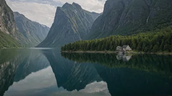 En malerisk øy i indre deler av en fjord.