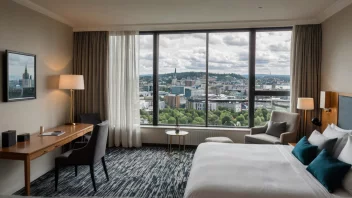 Et komfortabelt hotellrom i Oslo med utsikt over byen