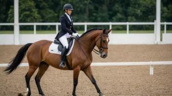 En hest og rytter som utfører en presis og elegant dressurbevegelse.