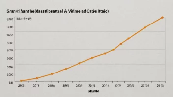 En graf som viser en seksmånedersstatistikk, med en stigende trend.