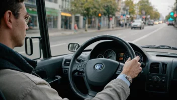 En vognfører som kjører en buss eller trikk