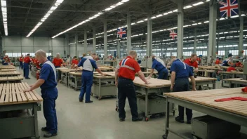 En fabrikk som produserer møbler i Norge.