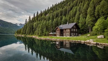 En fjellstue i norske fjell, perfekt for naturelskere og turgåere.