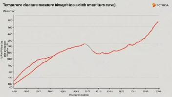 En temperaturkurve som viser en tydelig økning i temperaturen over tid