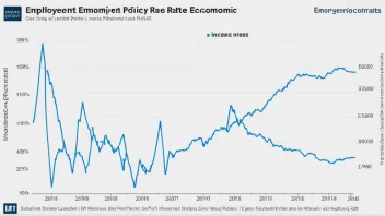 En graf som viser en økning i sysselsettingsrater på grunn av en positiv økonomisk politikk